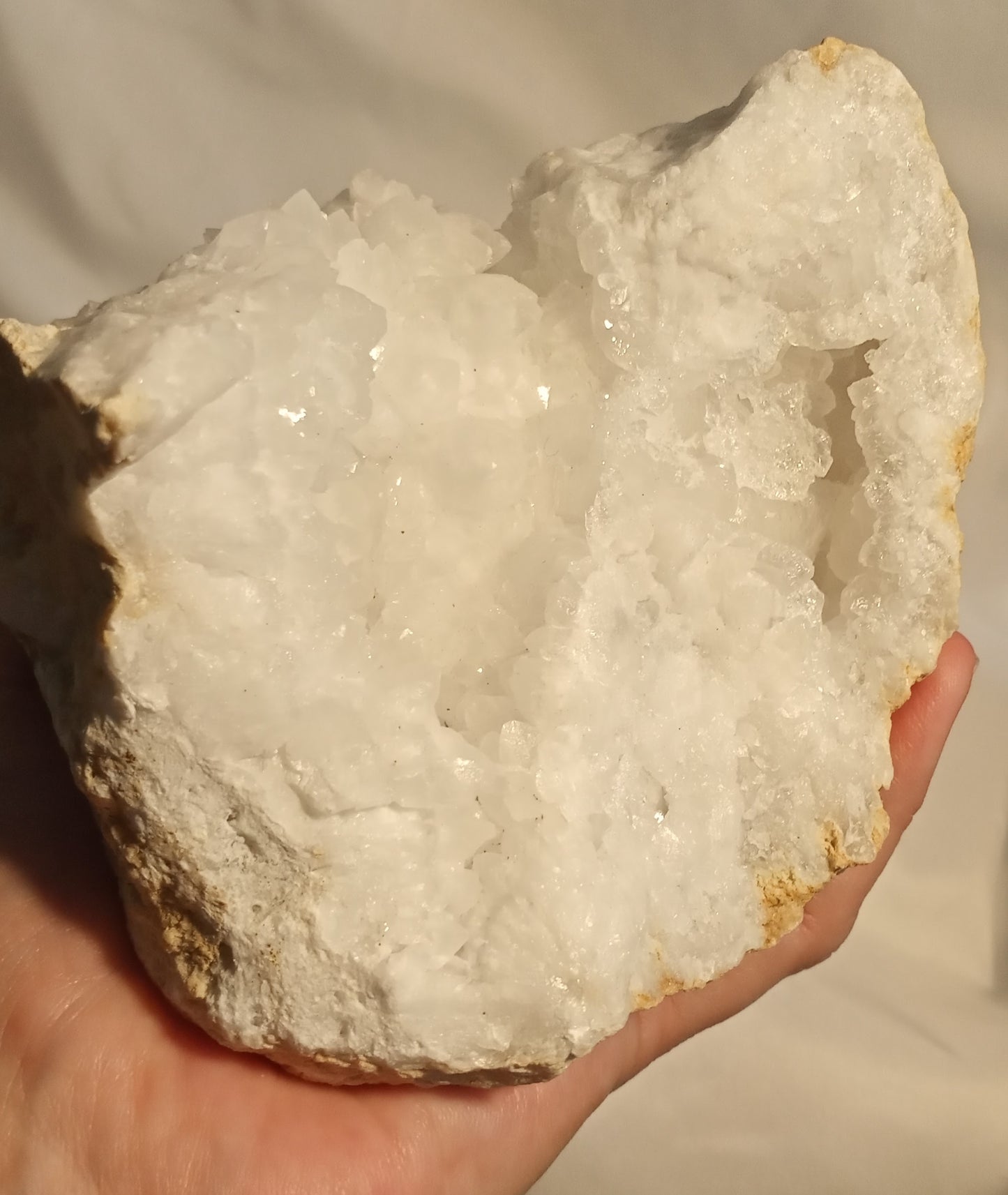 White Quartz Geode - Over 2lbs