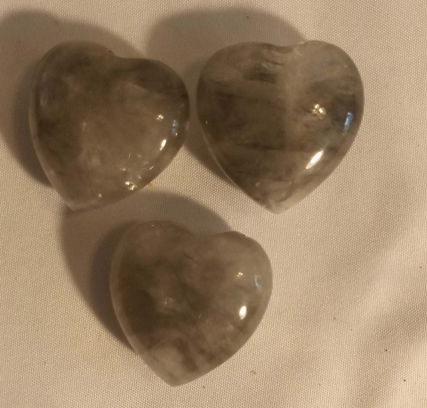 Smoky Quartz Hearts