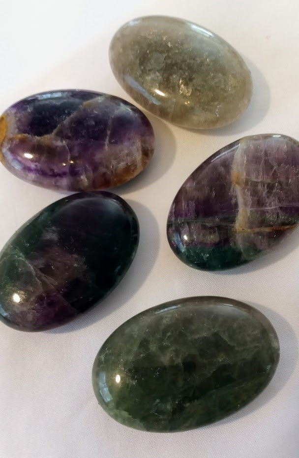 Rainbow Fluorite Palm Stone