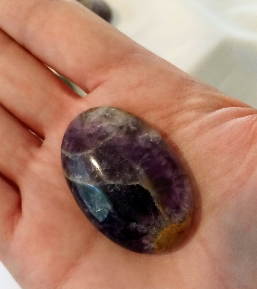 Rainbow Fluorite Palm Stone