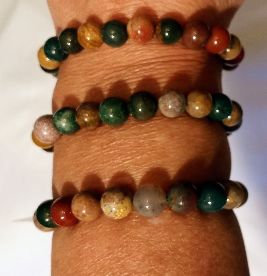 Ocean Jasper 8mm Round Bracelet