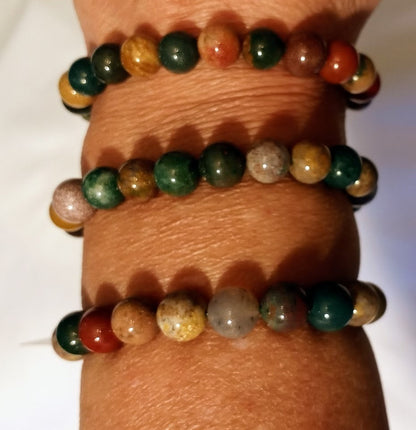 Ocean Jasper 8mm Round Bracelet