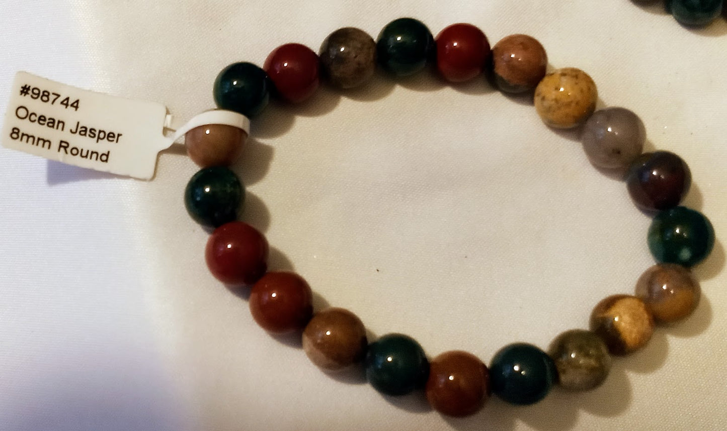 Ocean Jasper 8mm Round Bracelet