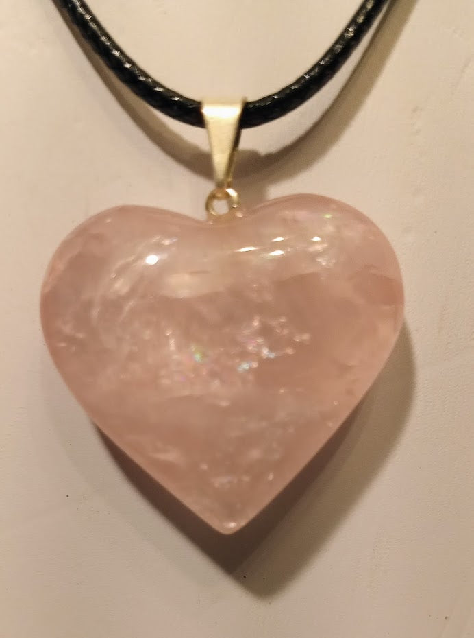 Rose Quartz Heart Necklace