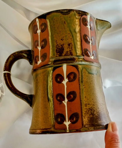 Pitcher Mid 20th Century Hand Painted