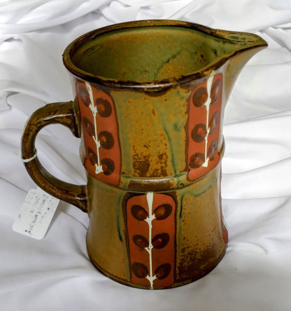 Pitcher Mid 20th Century Hand Painted