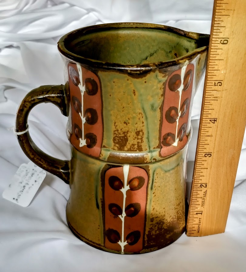 Pitcher Mid 20th Century Hand Painted