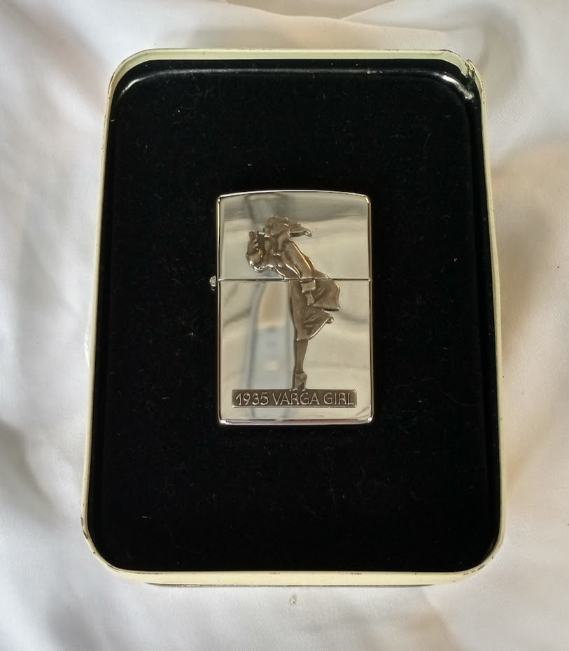 1993 Zippo Windproof Lighter - "1935 Varga Girl" (never been struck)