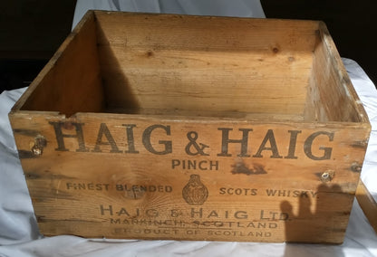 Haig & Haig Scots Whiskey Wooden Crate