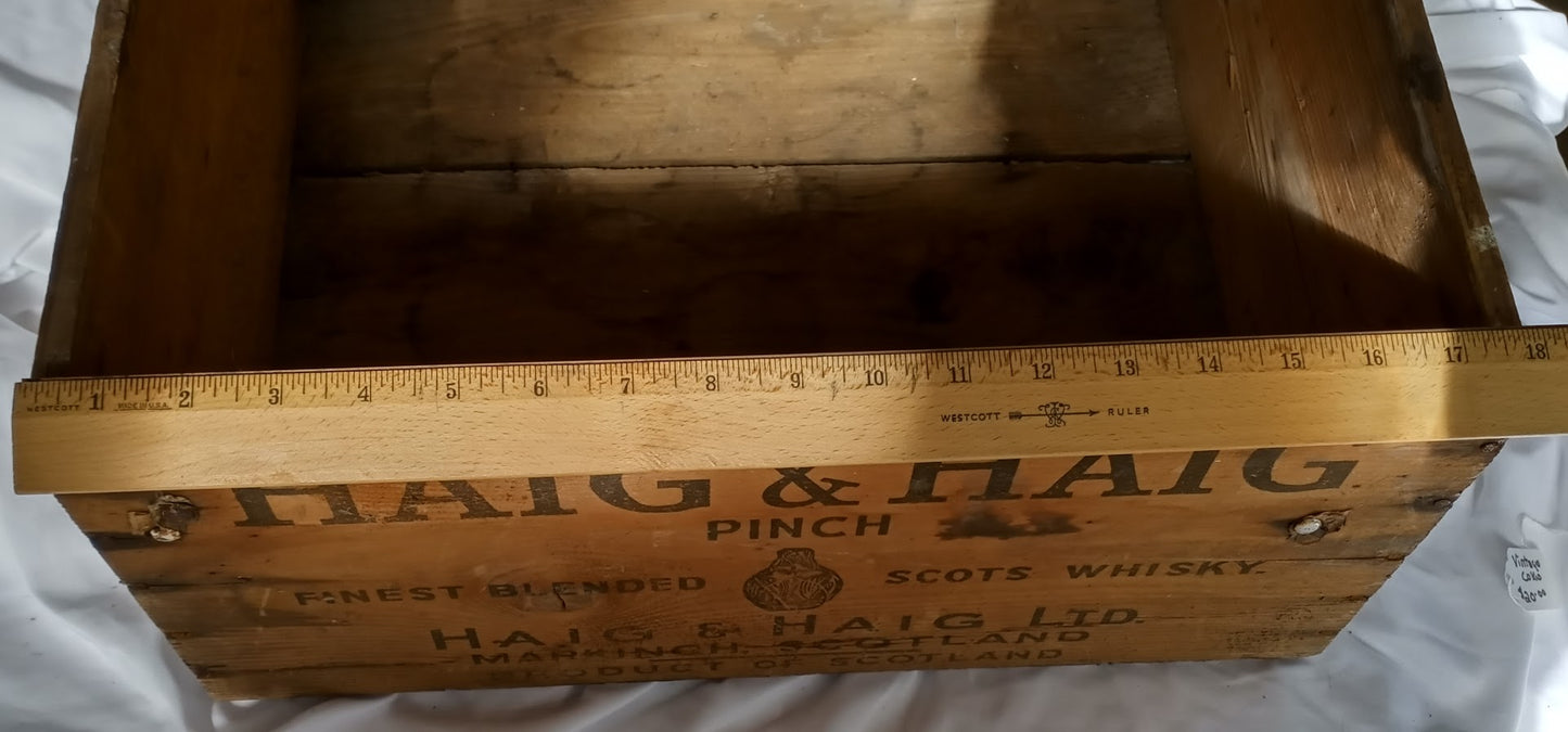 Haig & Haig Scots Whiskey Wooden Crate