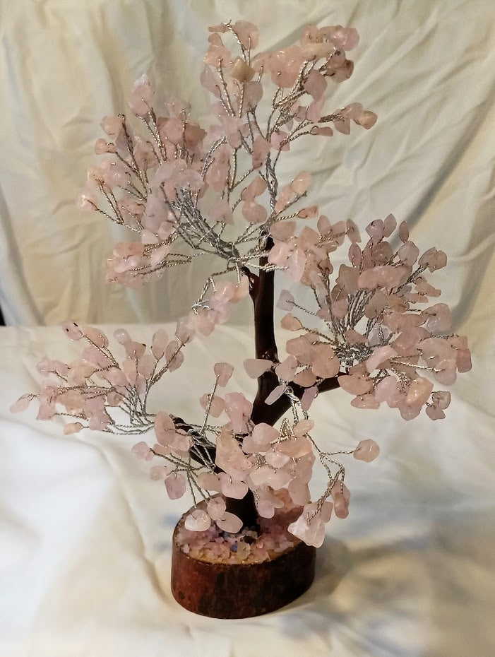 Rose Quartz Gem Tree - 300 Crystal Beads