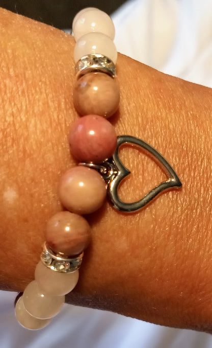 Rhodonite & Rose Quartz Bracelet