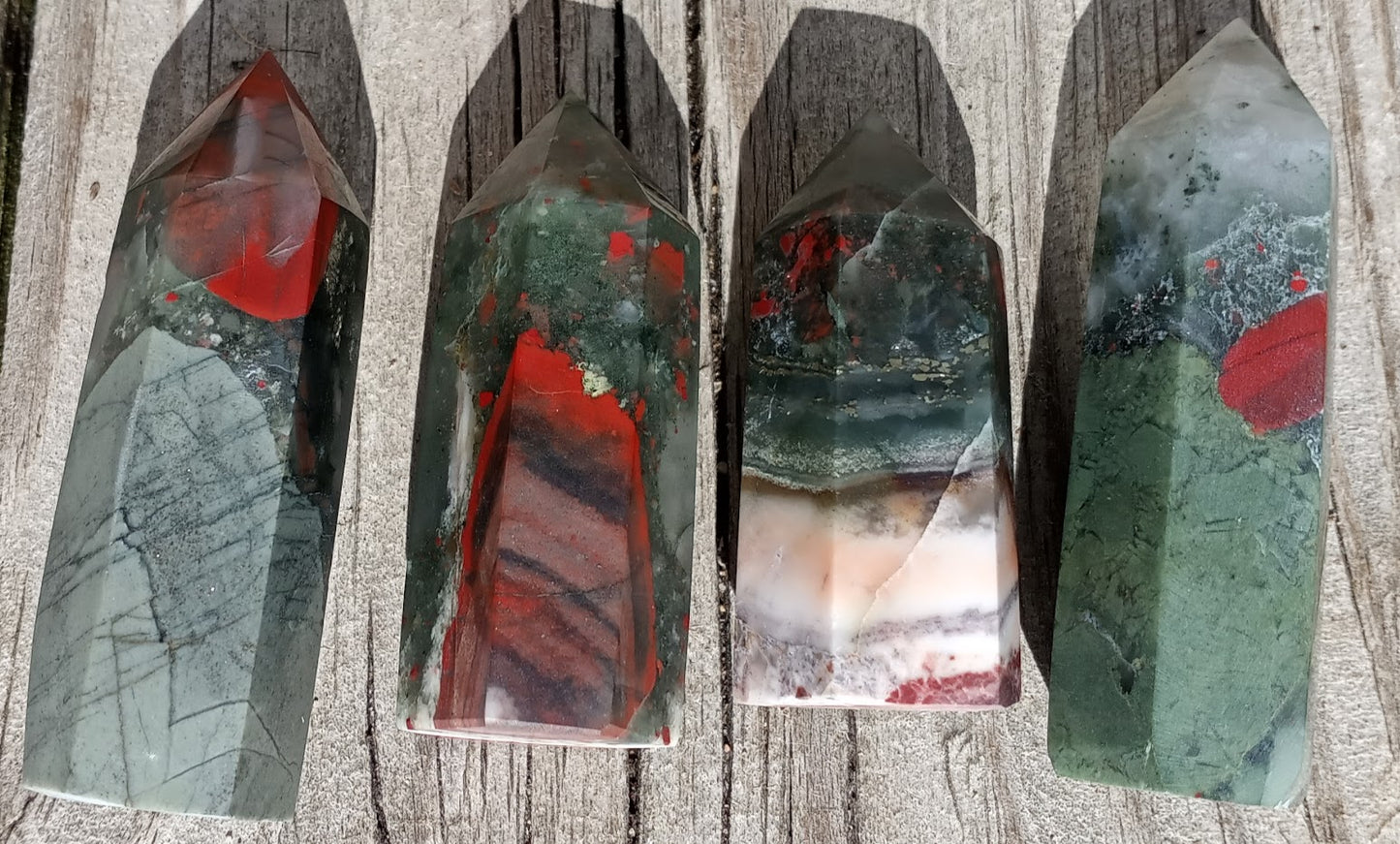 Seftonite Towers - African Bloodstone Towers -  Vulcan Jasper Towers - Small