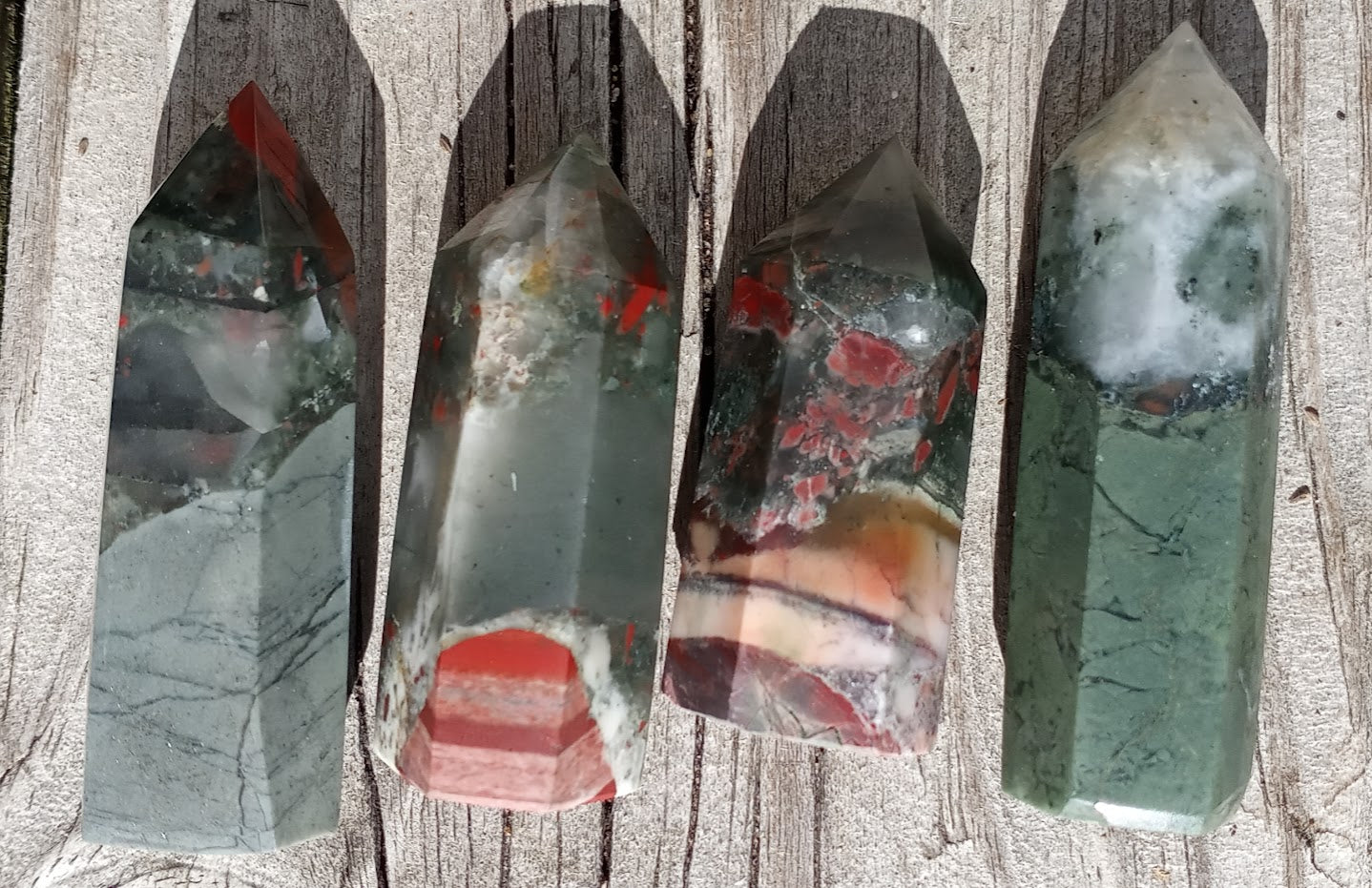 Seftonite Towers - African Bloodstone Towers -  Vulcan Jasper Towers - Small