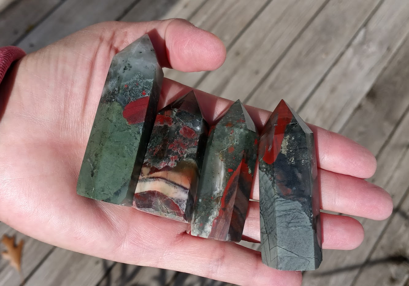 Seftonite Towers - African Bloodstone Towers -  Vulcan Jasper Towers - Small