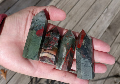 Seftonite Towers - African Bloodstone Towers -  Vulcan Jasper Towers - Small