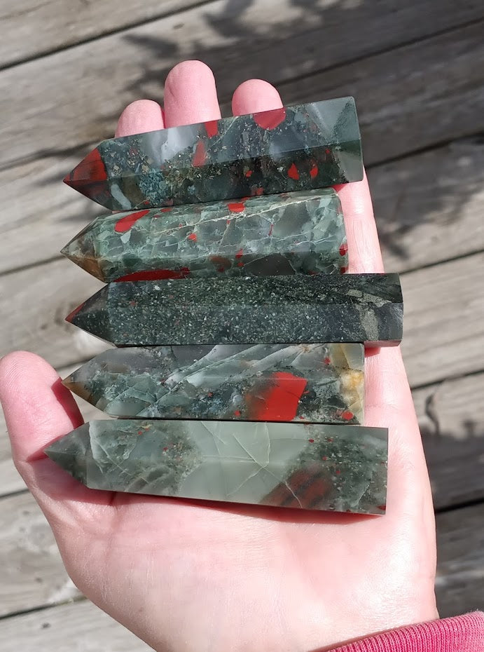 Seftonite Towers - African Bloodstone Towers -  Vulcan Jasper Towers - Medium