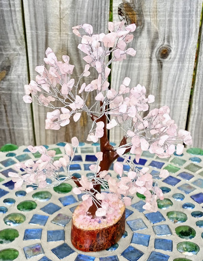 Rose Quartz Gem Tree - 300 Crystal Beads