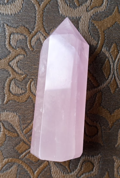 Rose Quartz Tower 1 - 6 Sides - Beautiful Pink