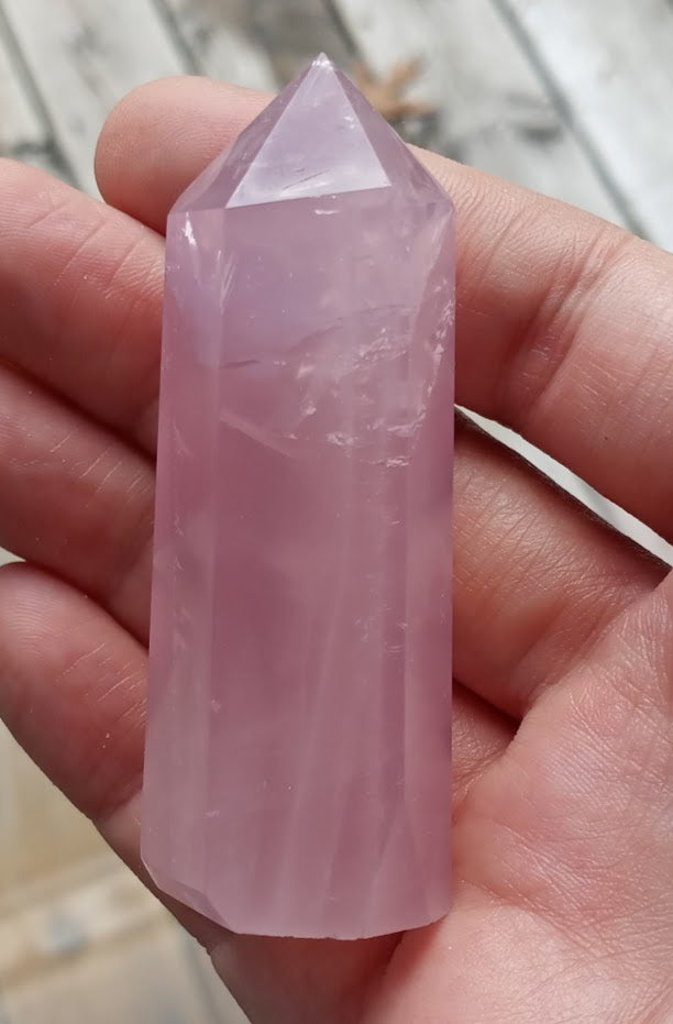 Rose Quartz Tower 1 - 6 Sides - Beautiful Pink