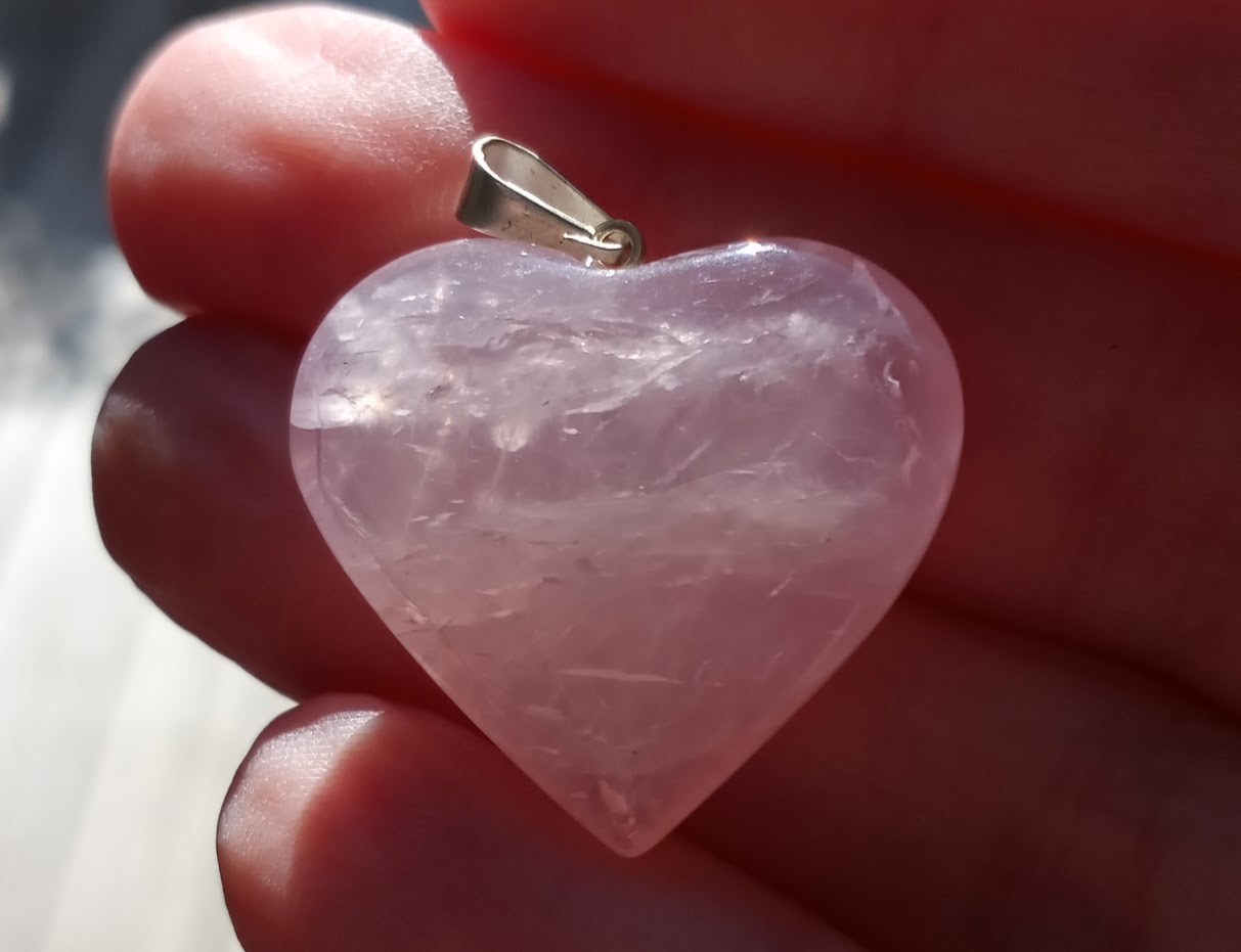 Rose Quartz Heart Necklace