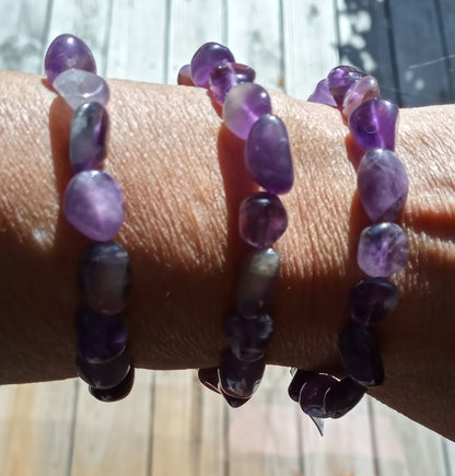 Amethyst Tumble Stone Bracelet