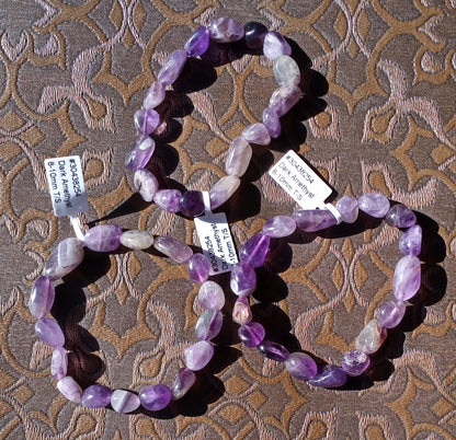 Amethyst Tumble Stone Bracelet