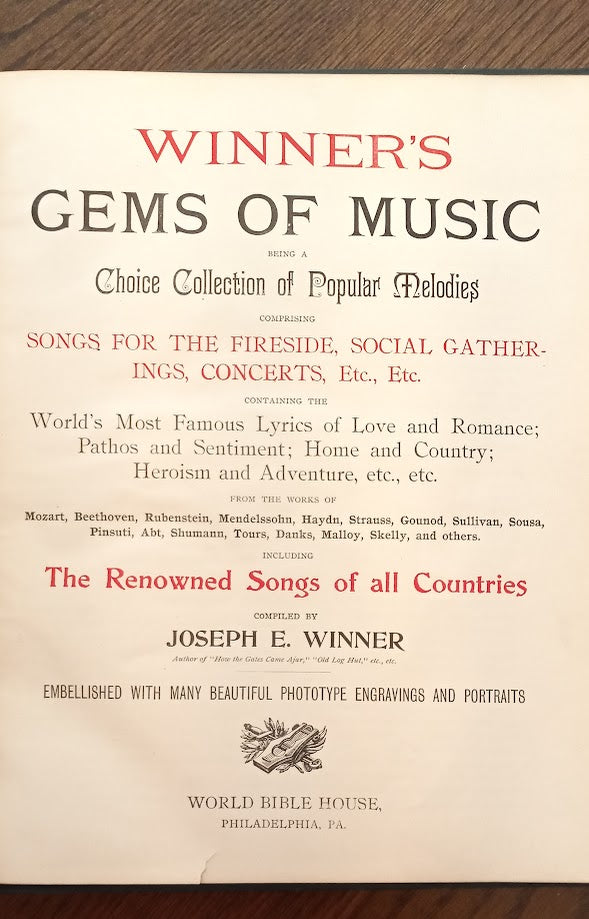 Winner's Gems of Music 1894