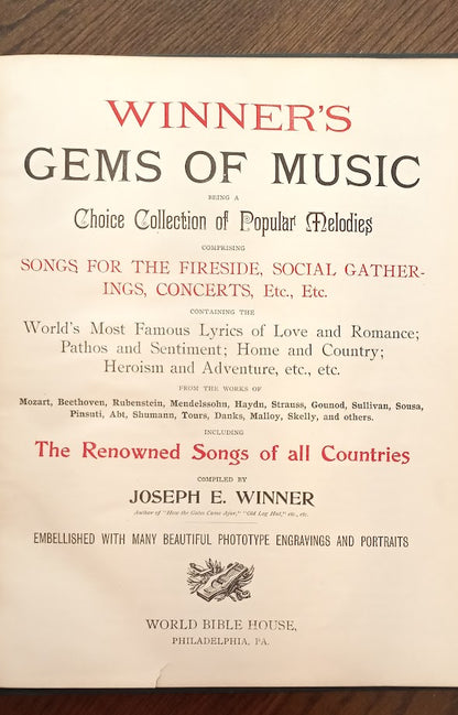 Winner's Gems of Music 1894