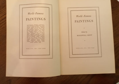 World Famous Paintings - Edited by Rockwell Kent - 1939 - 1st Edition