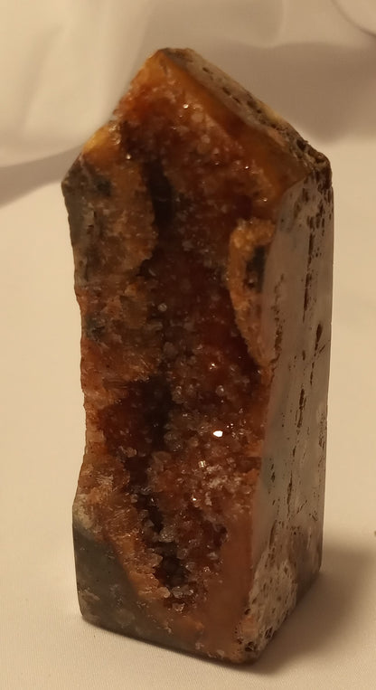 Sphalerite Crystal  Red Druzy Tower - Rare Find