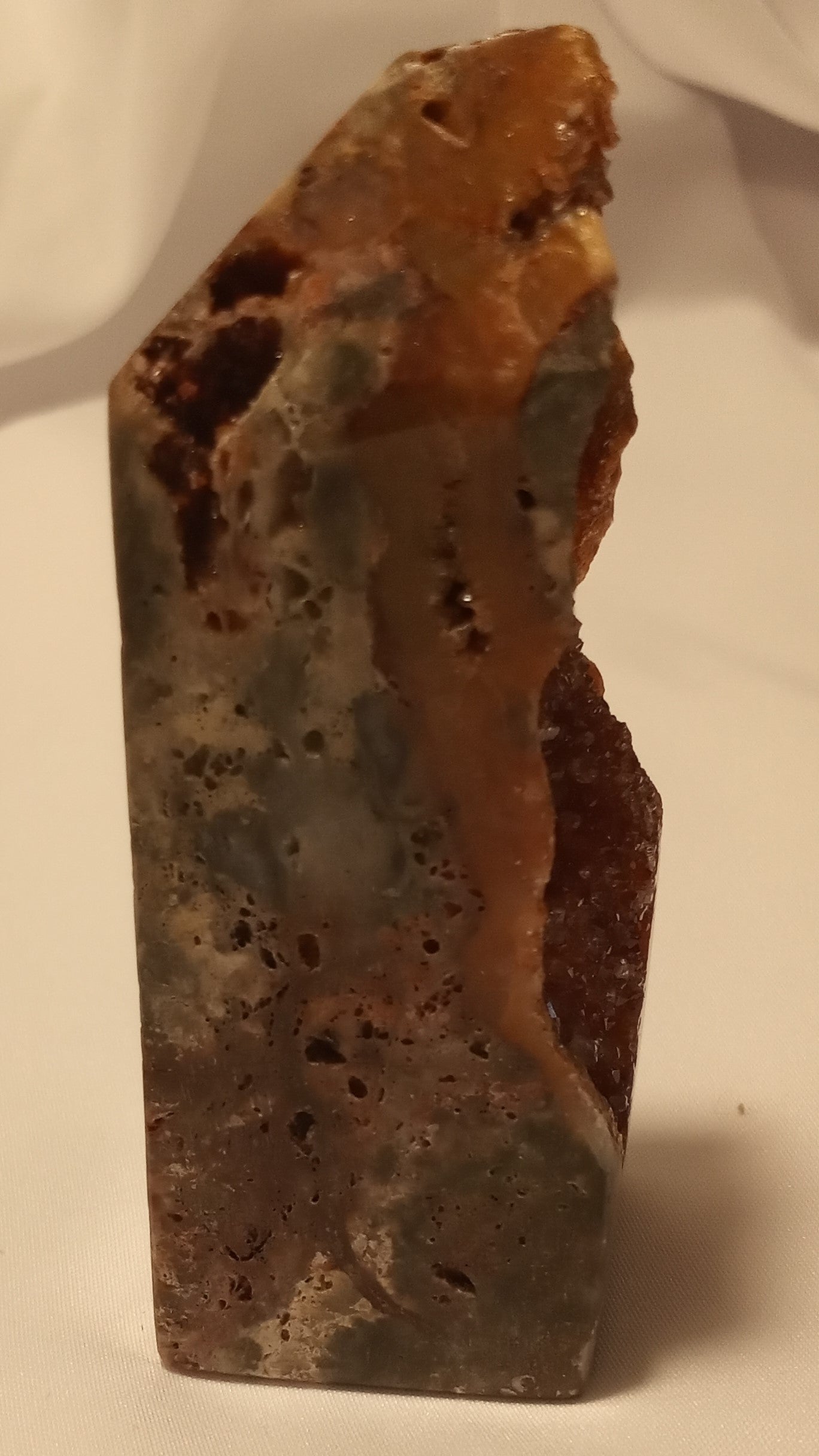 Sphalerite Crystal  Red Druzy Tower - Rare Find