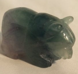 Fluorite Hand Carved Bear