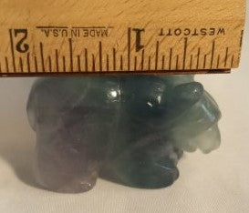 Fluorite Hand Carved Bear