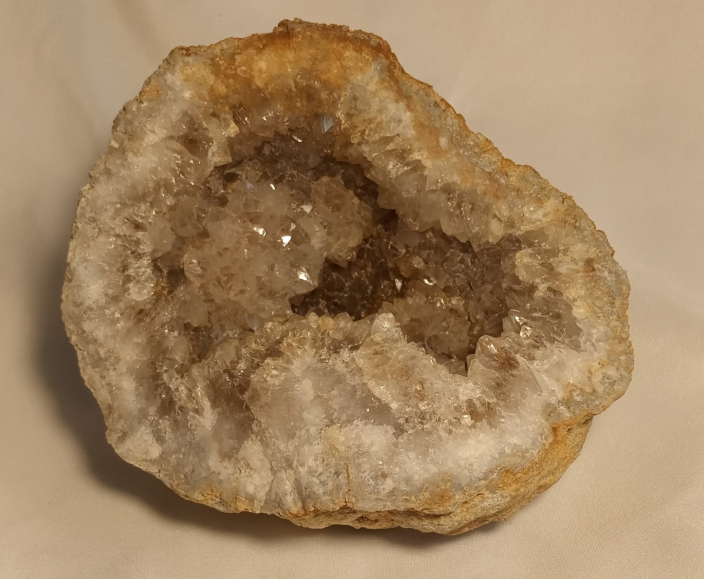 Kentucky Geode - Quartz Crystal Cluster Smokey Golden Iron - Over 3lbs