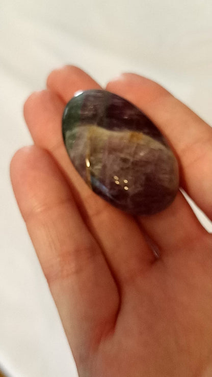 Rainbow Fluorite Palm Stone