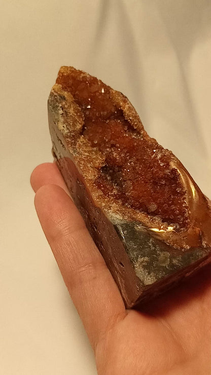 Sphalerite Crystal  Red Druzy Tower - Rare Find