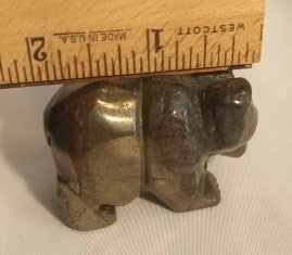 Pyrite Hand Carved Bear