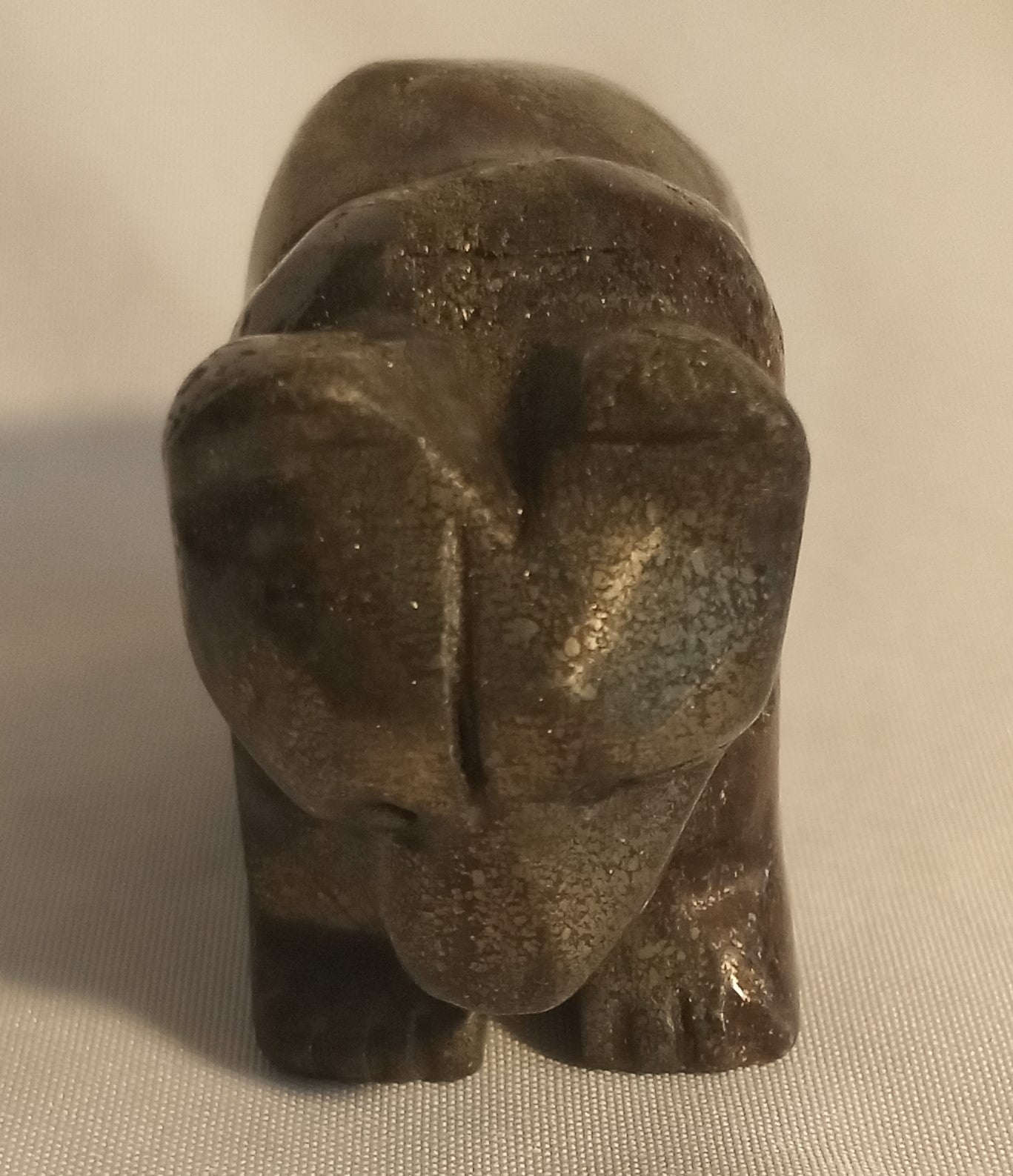 Pyrite Hand Carved Bear