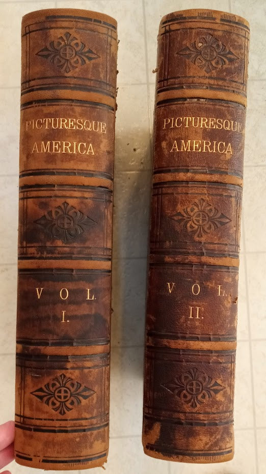 PICTURESQUE AMERICA; Or, The Land We Live In. 1872 / 1874 2 Volume Set