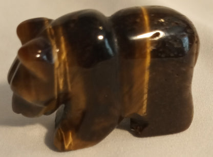 Tiger Eye Hand Carved Bears