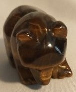 Tiger Eye Hand Carved Bears