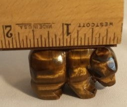 Tiger Eye Hand Carved Bears